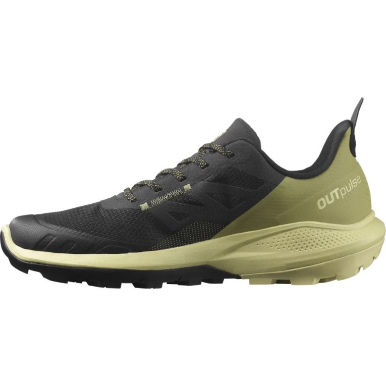 Olive / Black Salomon Outpulse Men's Hiking Shoes | IE AH8934